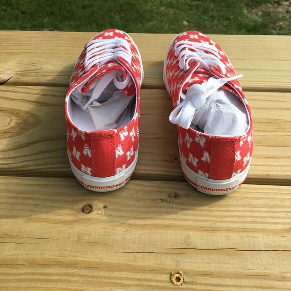 Row One Nebraska Cornhuskers Sneakers Red White 6 - Picture 7 of 16